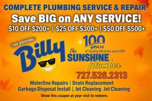 Save Big on Plumbing | Billy the Sunshine Plumber | St. Petersburg, FL
